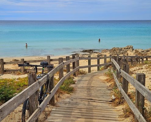 Passerella in spiaggia a Gallipoli
