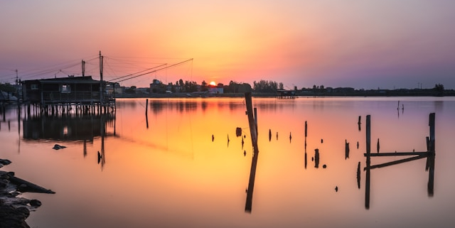 Tramonto alle Valli Comacchio